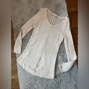 LC Lauren Conrad Cream Knit Sweater